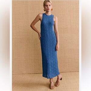Sezane - Wilma Maxi Dress - Blue color in size L